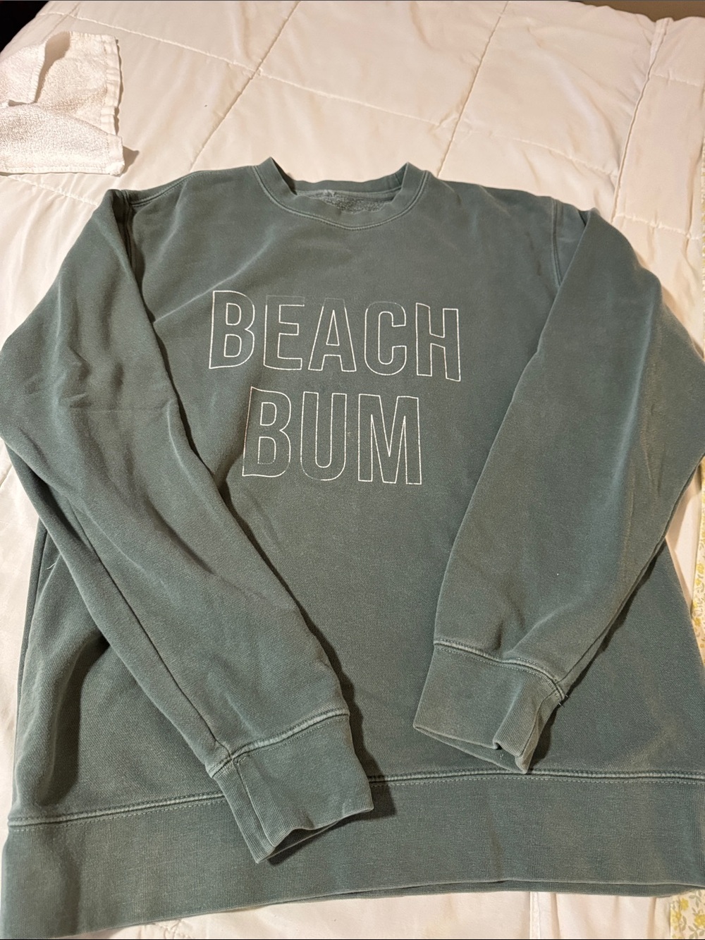 Beach Bum Green Crewneck Sweatshirt